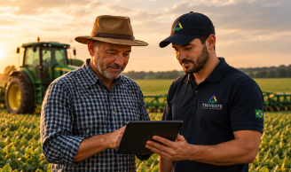 Produtores rurais no campo